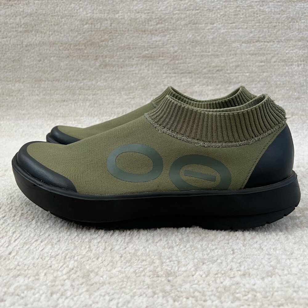 OOFOS Slip On Recovery Sneakers Shoes 12.5 Black Green